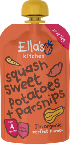 squash, søde kartofler + pastinak